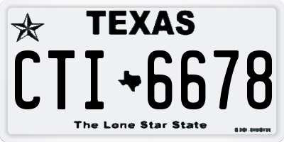 TX license plate CTI6678