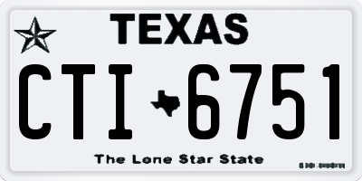 TX license plate CTI6751