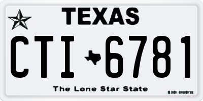 TX license plate CTI6781
