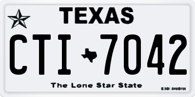 TX license plate CTI7042