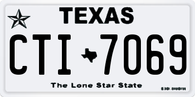 TX license plate CTI7069