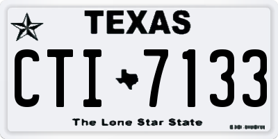 TX license plate CTI7133