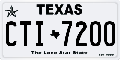 TX license plate CTI7200