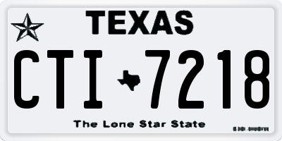 TX license plate CTI7218