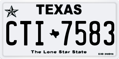 TX license plate CTI7583
