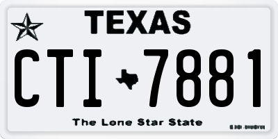 TX license plate CTI7881