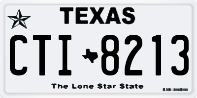TX license plate CTI8213