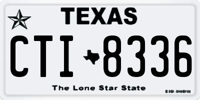 TX license plate CTI8336