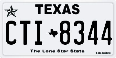TX license plate CTI8344