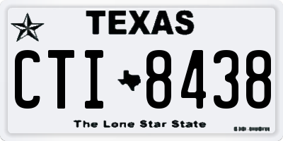 TX license plate CTI8438