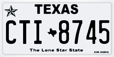 TX license plate CTI8745
