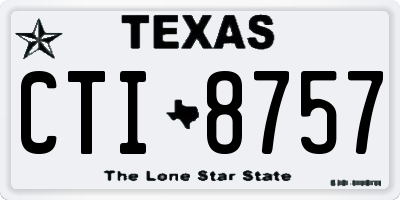 TX license plate CTI8757