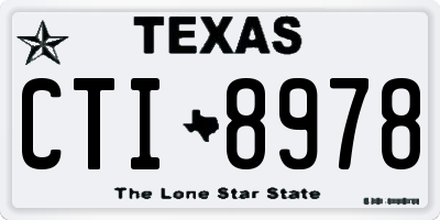 TX license plate CTI8978