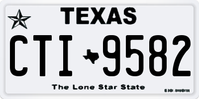 TX license plate CTI9582