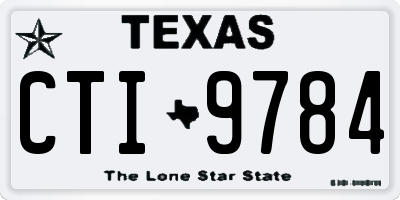 TX license plate CTI9784