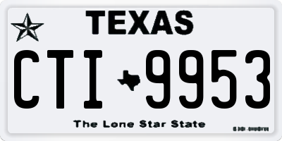 TX license plate CTI9953