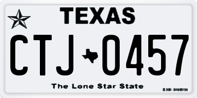 TX license plate CTJ0457