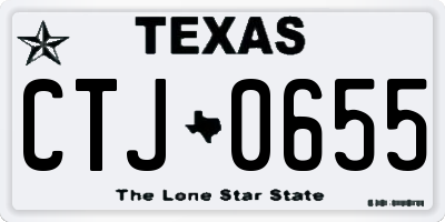 TX license plate CTJ0655
