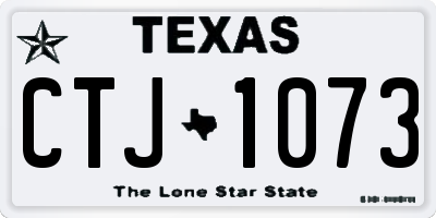 TX license plate CTJ1073