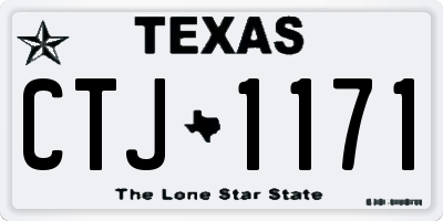 TX license plate CTJ1171
