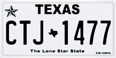 TX license plate CTJ1477