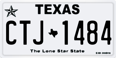 TX license plate CTJ1484