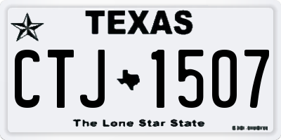 TX license plate CTJ1507