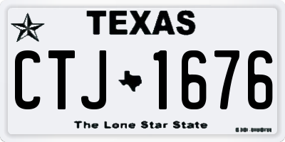 TX license plate CTJ1676