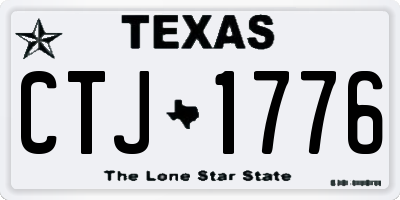 TX license plate CTJ1776