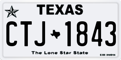 TX license plate CTJ1843