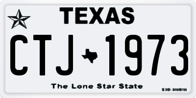TX license plate CTJ1973