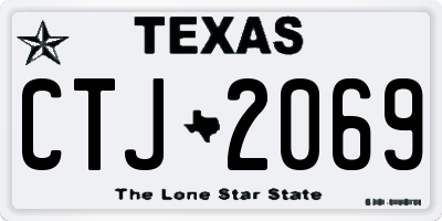 TX license plate CTJ2069
