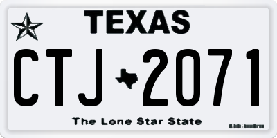 TX license plate CTJ2071