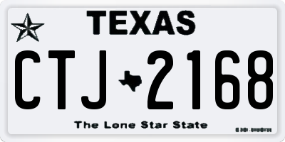 TX license plate CTJ2168