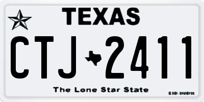 TX license plate CTJ2411