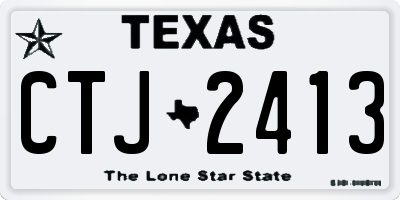 TX license plate CTJ2413