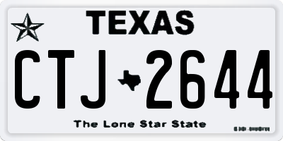 TX license plate CTJ2644