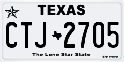TX license plate CTJ2705