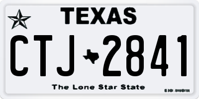 TX license plate CTJ2841