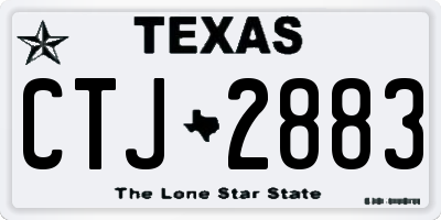 TX license plate CTJ2883