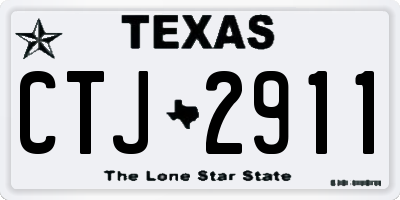 TX license plate CTJ2911