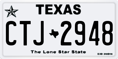 TX license plate CTJ2948