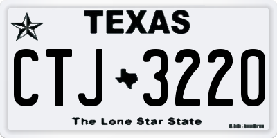TX license plate CTJ3220