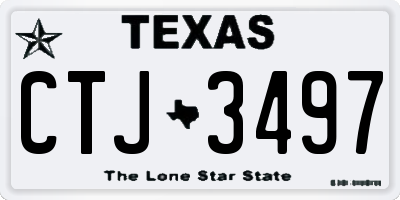TX license plate CTJ3497