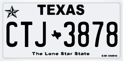TX license plate CTJ3878