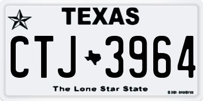TX license plate CTJ3964
