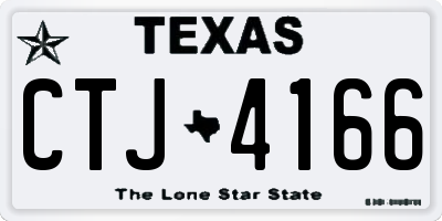 TX license plate CTJ4166
