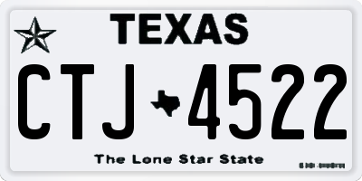 TX license plate CTJ4522