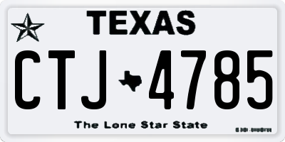 TX license plate CTJ4785
