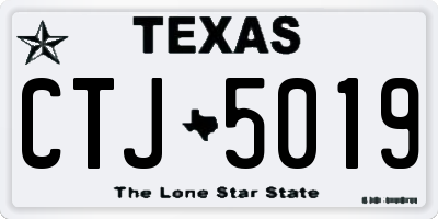 TX license plate CTJ5019